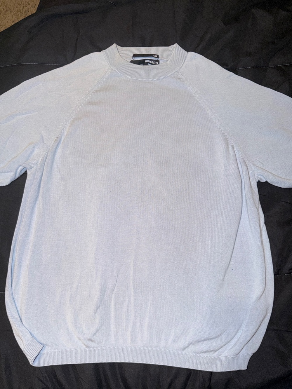 Murano Light Blue Silk Crewneck Men's Sweater